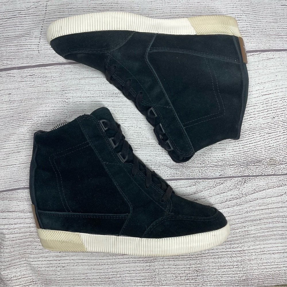 Sorel Out N About Wedge Women’s 8 Black Suede Boots